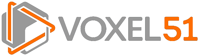 Voxel51 logo: the hexagonal play-button mark in orange and gray beside the VOXEL51 wordmark