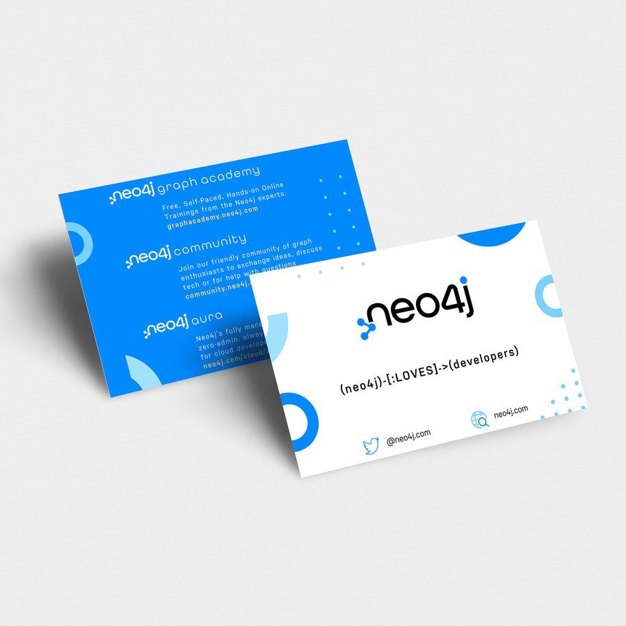 Neo4j developer cards featuring Graph Academy, Community, and Aura